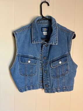 Denim Vest 100% Cotton - Cropped